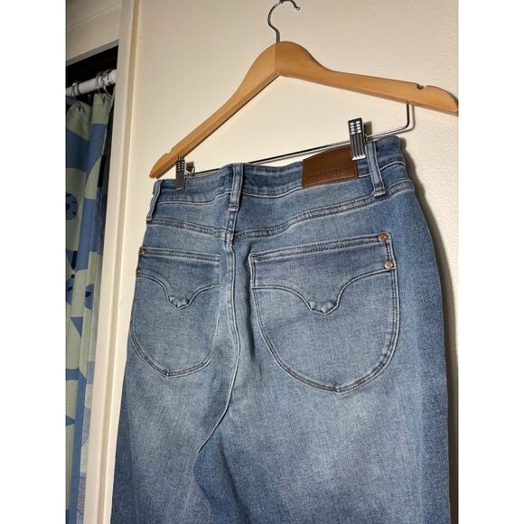 Judy Blue Flare Jeans Women's 14W Medium Wash Horseshoe Pocket Stretch Western - Picture 4 of 4